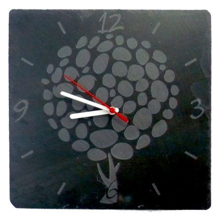 Horloge ardoise arbre